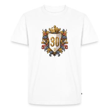 30 Nombre d’armoiries - T-shirt Premium bio Homme - blanc - Devant - Nico (187cm)