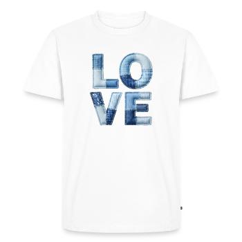 Love Modern Patchwork Art - Men's Premium Organic T-Shirt - white - Front - Nico (187cm)