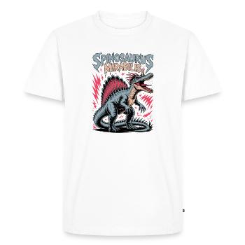 Découverte du nouveau Spinosaurus Mirabilis 2026 - T-shirt Premium bio Homme - blanc - Devant - Nico (187cm)