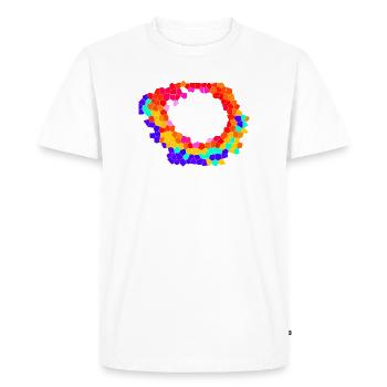 Orbite mosaïque de Voronoi - T-shirt Premium bio Homme - blanc - Devant - Nico (187cm)