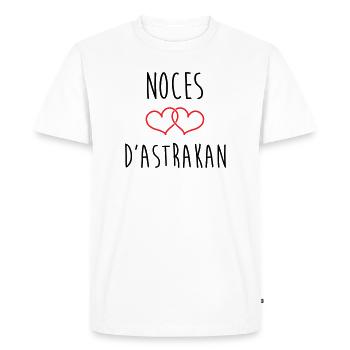 Anniversaire Mariage - Noces d'Astrakan (64 ans) - T-shirt Premium bio Homme - blanc - Devant - Nico (187cm)