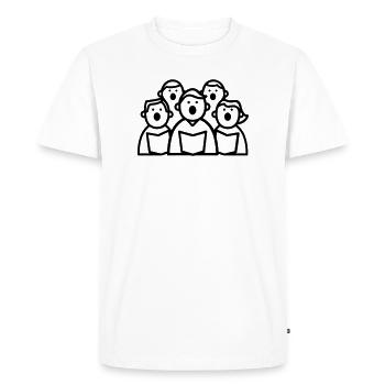 chorale - T-shirt Premium bio Homme - blanc - Devant - Nico (187cm)
