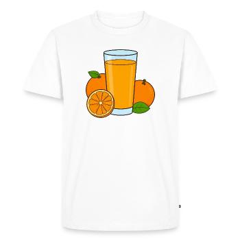 Jus d'orange - T-shirt Premium bio Homme - blanc - Devant - Nico (187cm)