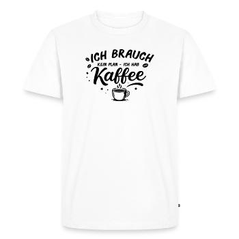 I don't need a plan, I need coffee - Men's Premium Organic T-Shirt - white - Front - Nico (187cm)
