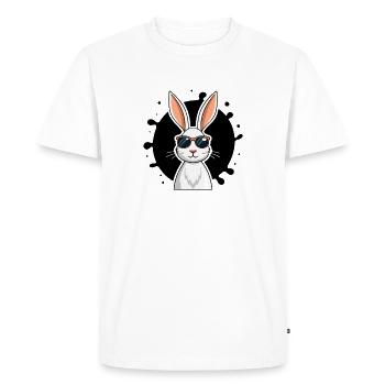 Lapin chic lunettes soleil cartoon - T-shirt Premium bio Homme - blanc - Devant - Nico (187cm)