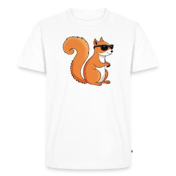 Chic Squirrel Sunglasses - Men's Premium Organic T-Shirt - white - Front - Nico (187cm)