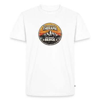 Mountains Instead of Therapy Patch - Men's Premium Organic T-Shirt - white - Front - Nico (187cm)
