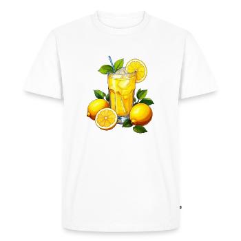Limonade - T-shirt Premium bio Homme - blanc - Devant - Nico (187cm)