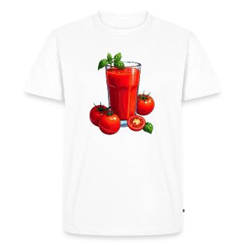 Jus de tomate - T-shirt Premium bio Homme - blanc - Devant - Nico (187cm)