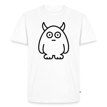 monstre - T-shirt Premium bio Homme - blanc - Devant - Nico (187cm)