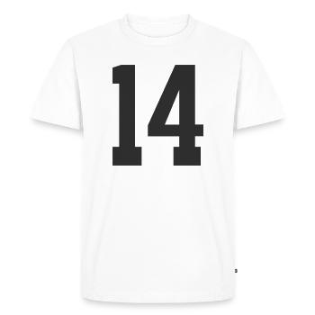 14 - T-shirt Premium bio Homme - blanc - Devant - Nico (187cm)