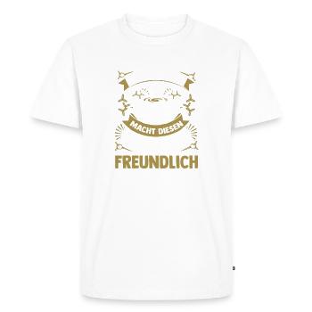 Coffee Father Father's Day Dad - Men's Premium Organic T-Shirt - white - Front - Nico (187cm)