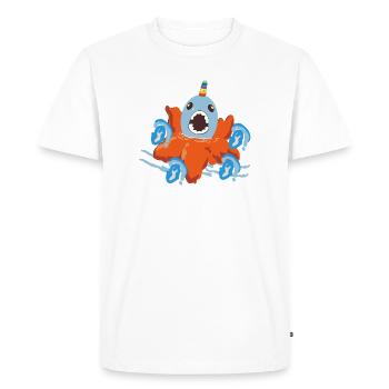 Poisson-licorne - T-shirt Premium bio Homme - blanc - Devant - Nico (187cm)