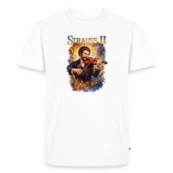 Strauss II Feuergeist Violin - Men's Premium Organic T-Shirt - white - Front - Nico (187cm)