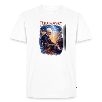 Tchaïkovski Feuerklang Piano - T-shirt Premium bio Homme - blanc - Devant - Nico (187cm)