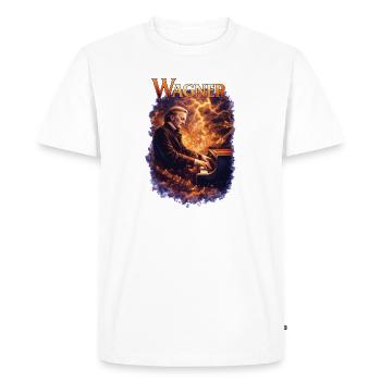 Fire at the Piano Portrait - Men's Premium Organic T-Shirt - white - Front - Nico (187cm)
