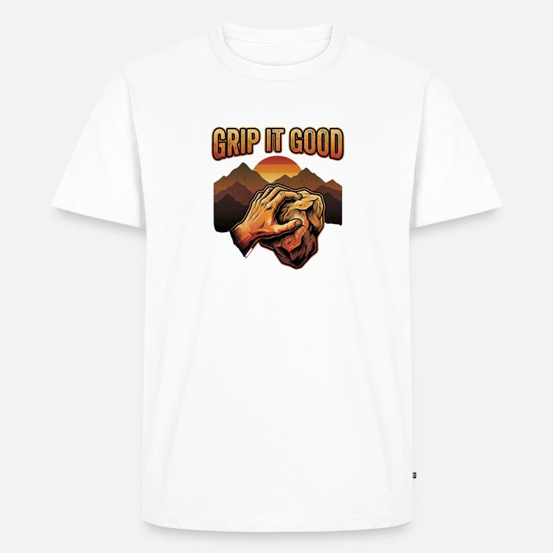 Grip It Good Klettern Bouldern Berge - Männer Premium Bio T-Shirt - Weiß