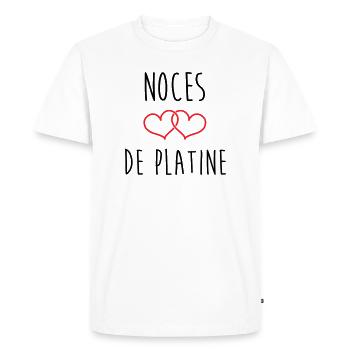 Platinum Wedding 70 Years - Men's Premium Organic T-Shirt - white - Front - Nico (187cm)