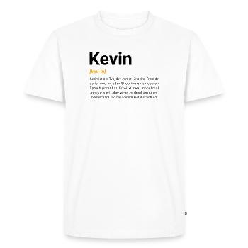 Kevin - T-shirt Premium bio Homme - blanc - Devant - Nico (187cm)