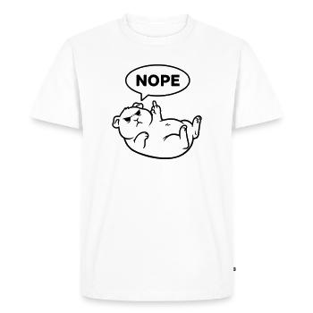 Cochon d’Inde rongeur Non noir - T-shirt Premium bio Homme - blanc - Devant - Nico (187cm)