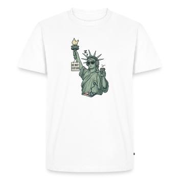 Statue of Liberty Do Not Disturb Coffee Design - Men's Premium Organic T-Shirt - white - Front - Nico (187cm)