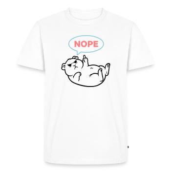 Guinea Pig Nope Colorful Outline - Men's Premium Organic T-Shirt - white - Front - Nico (187cm)