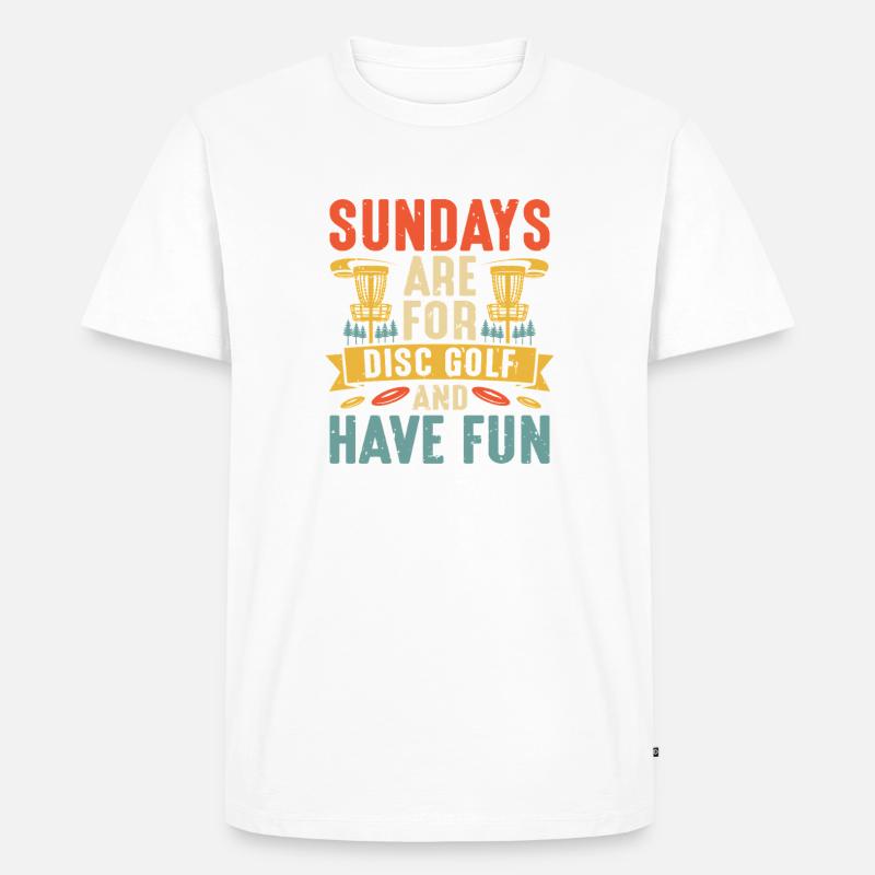 Disc Golf Geschenke Discgolf - Männer Premium Bio T-Shirt - Weiß