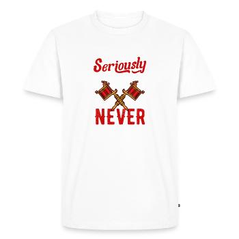 Arrêtez d’attendre un design humoristique classique de tatoueur - T-shirt Premium bio Homme - blanc - Devant - Nico (187cm)
