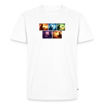 Collection de palettes de couleurs de vol de drones - T-shirt Premium bio Homme - blanc - Devant - Nico (187cm)