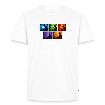 Multi-Screen Code Shadow - Men's Premium Organic T-Shirt - white - Front - Nico (187cm)