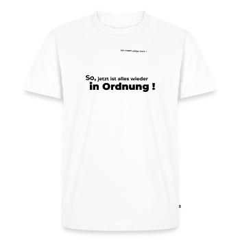 Excuse me - Men's Premium Organic T-Shirt - white - Front - Nico (187cm)