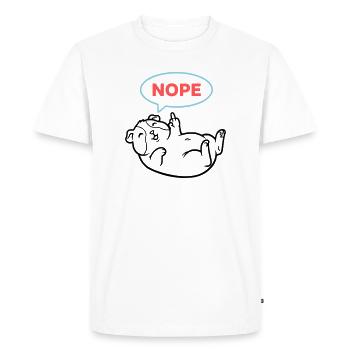 Guinea Pig Nope Colorful - Men's Premium Organic T-Shirt - white - Front - Nico (187cm)