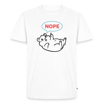 Hamster Nope Comic Colored - Men's Premium Organic T-Shirt - white - Front - Nico (187cm)