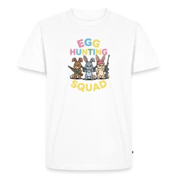 Easter Squad Shirt for Hunters with Humor - Men's Premium Organic T-Shirt - white - Front - Nico (187cm)