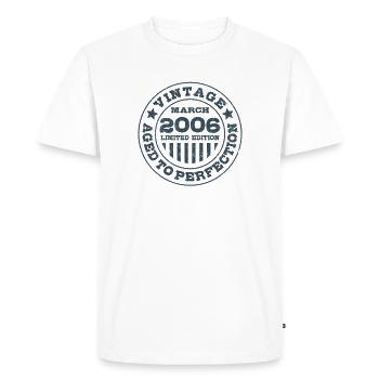 Vintage mars 2006 Édition limitée Circle - T-shirt Premium bio Homme - blanc - Devant - Nico (187cm)