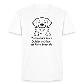 my Golden retriever can have a better life - Men's Premium Organic T-Shirt - white - Front - Nico (187cm)