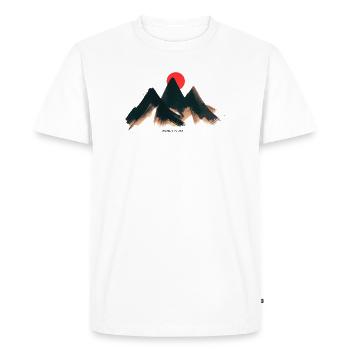 Urban Mountain - Nature Vibes par Free Art - T-shirt Premium bio Homme - blanc - Devant - Nico (187cm)