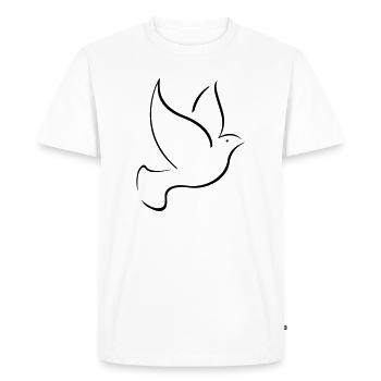 Bird Dove bird peace bird - T-shirt Premium bio Homme - blanc - Devant - Nico (187cm)