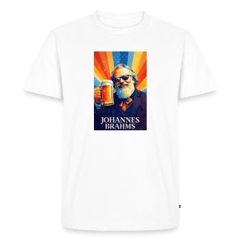 Johannes Brahms - Men's Premium Organic T-Shirt - white - Front - Nico (187cm)