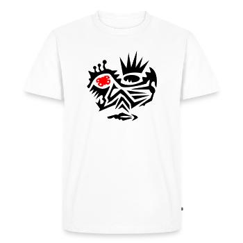 Face Tattoo Tribal with Butterfly - Men's Premium Organic T-Shirt - white - Front - Nico (187cm)