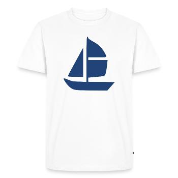Voilier Voilier Cadeau de Voile - T-shirt Premium bio Homme - blanc - Devant - Nico (187cm)