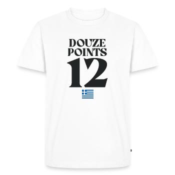 Douze Points 12 Greece Euroviision - Men's Premium Organic T-Shirt - white - Front - Nico (187cm)