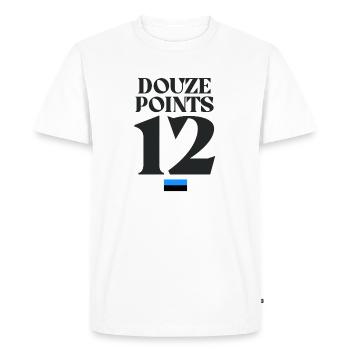 Douze points Eurovision Estonie - T-shirt Premium bio Homme - blanc - Devant - Nico (187cm)