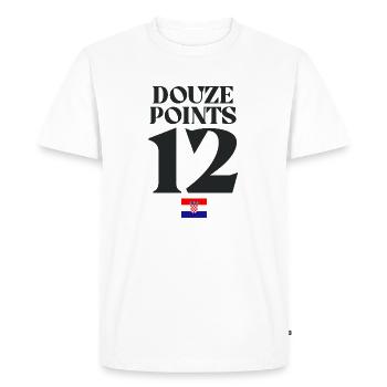 Douze Points 12 Eurovision Croatie - T-shirt Premium bio Homme - blanc - Devant - Nico (187cm)