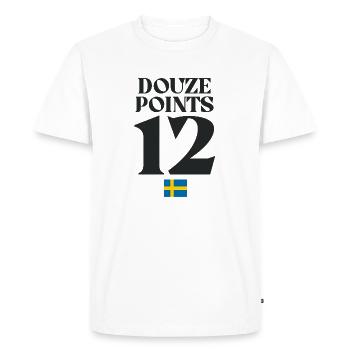 Douze points Suède Eurovision - T-shirt Premium bio Homme - blanc - Devant - Nico (187cm)