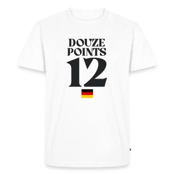 Douze points 12 Allemagne Eurovision - T-shirt Premium bio Homme - blanc - Devant - Nico (187cm)