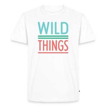 Wild Things Pastel Retro - Men's Premium Organic T-Shirt - white - Front - Nico (187cm)