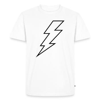 Éclair - T-shirt Premium bio Homme - blanc - Devant - Nico (187cm)