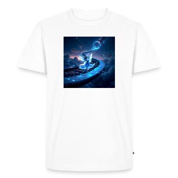 Chemin des Clés vers la Lune - T-shirt Premium bio Homme - blanc - Devant - Nico (187cm)