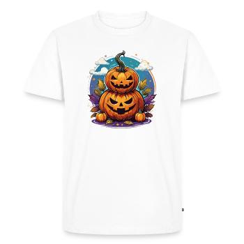 Spooky Halloween Pumpkins - Men's Premium Organic T-Shirt - white - Front - Nico (187cm)